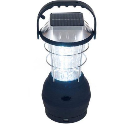 Мощна LED лампа с 36 диода соларен панел и динамо
