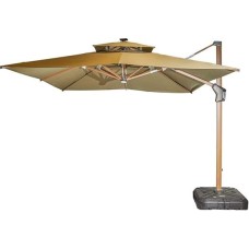 Градински чадър с чупещо рамо и 100 лед светлини