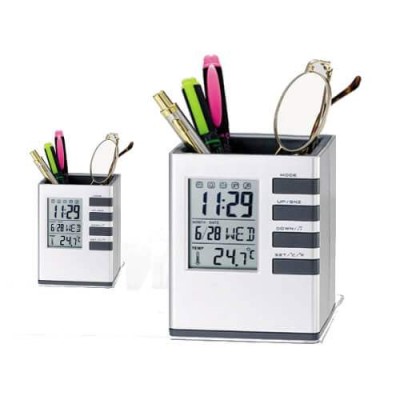 Моливник – електронен часовник с термометър и будилник