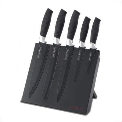 Комплект ножове с незалепващо покритие и магнитна поставка Royalty Line