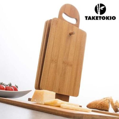 Комплект бамбукови дъски за рязане и поставка TAKETOKIO