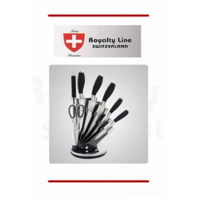  Royalty Line кухненски ножове 5 броя + стойка ножица и точило