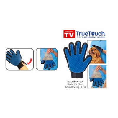 Ръкавица True Touch за масаж и премахване на излишни косми от домашни любимци