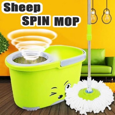 Моп с кофа и система за лесно изцеждане на водата Sheep Spin Mop