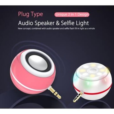 Мини колонка за телефон Beauty speakers светеща