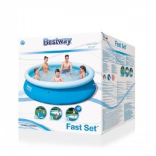 Надуваем басейн за цялото семейство Bestway Fast Set 57266, кръгъл 3.05 м х 76 см