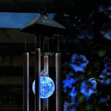 Градинска лампа със солар и тръбни орнаменти