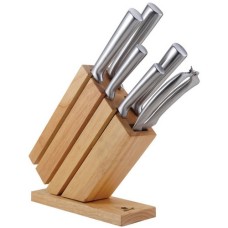 Комплект стоманени ножове на стойка