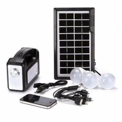 Комплект соларна система GDLITE, фенер, 3 LED крушки