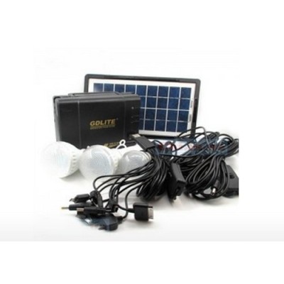 Комплект соларна система GDLITE, фенер, 3 LED крушки