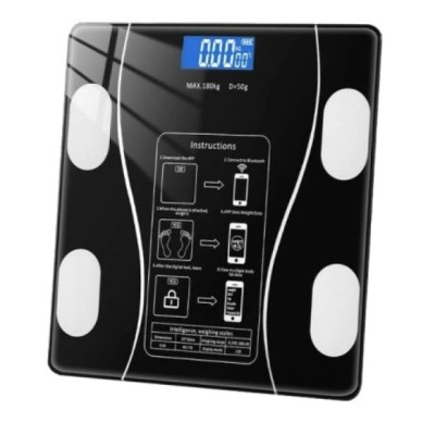 Електронен кантар за баня, човешко тегло и мазнини, 180кг