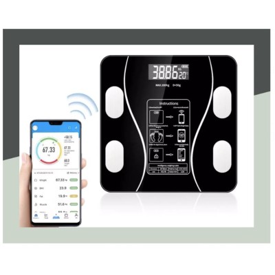 Електронен кантар за баня, човешко тегло и мазнини, 180кг