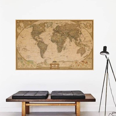 Карта на света в ретро стил