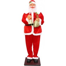 Голям Дядо Коледа 180см с подарък и камбанка