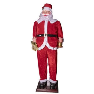 Голям Дядо Коледа 180см с подарък и камбанка