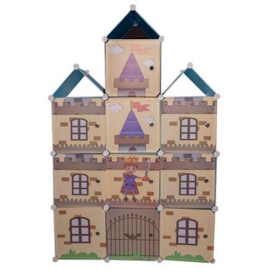 Етажерка за детска стая замък за дрехи и играчки