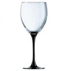 Чаша за вино 6 броя, черно столче 330 мл