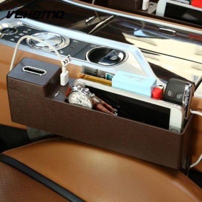 Органайзер за кола с USB изход, поставка за чаша