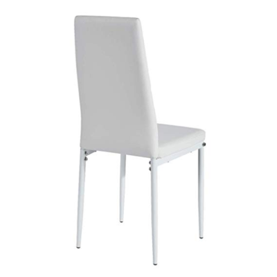 Трапезарен стол His, бял цвят