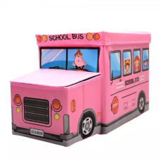 Детска кутия за играчки - Табуретка -  Автобус