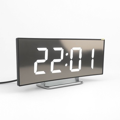 Настолен часовник DT6507, светещи цифри, аларма, дата, температура