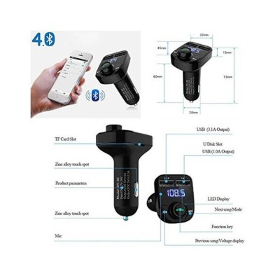 FM трансмитер X8, Bluetooth, HANDSFREE, MP3 плейър, Micro SD карта
