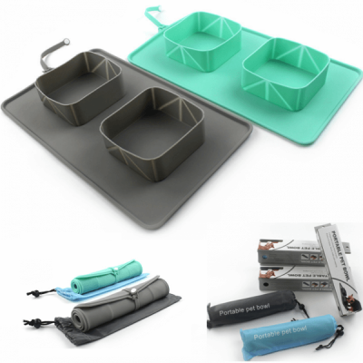 Преносими силиконови купички за храна за домашни любимци Portable Pet Bowl
