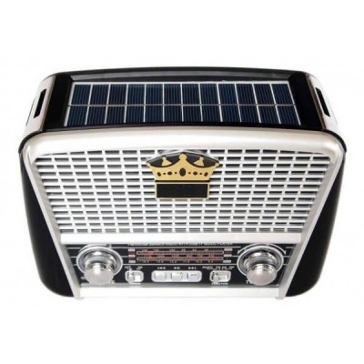 Ретро радио Golon RX-BT455S, соларен панел, Bluetooth, MP3, фенер