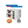 Фурна за пици 3kW, две нива 2 х 40/40/11см, керамични плочи