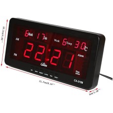 Дигитален LED часовник с календар, алрма и термометър. 220V