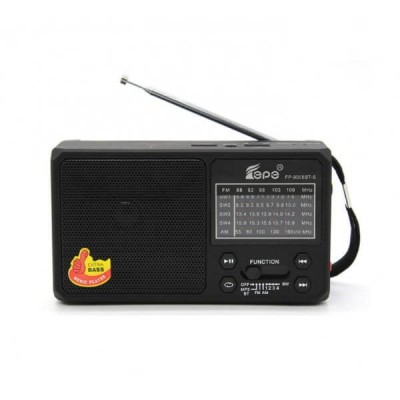 Блутут радио FP-9007BT-S, соларен панел, лампа, USB/TF MP3, Powerbank