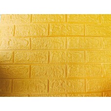 Тапет 3D златни тухли A15, самозалепващ, 70 х 77см