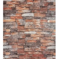 Тапет от пяна 3D червено-кафяви тухли C2, самозалепващи, 70 х 77см