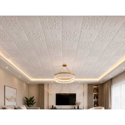 Самозалепващи 3D пана за тавани E1, 70 х 70см