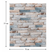 Тапет 3D тухли Тюркоаз C16, 70 x 77см, самозалепващи