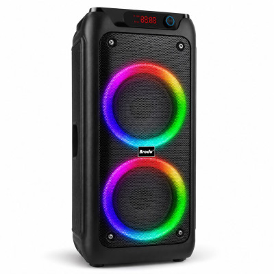 Караоке тонколона BTS-2173| 2 х 8" говорители| Bluetooth|RGB light