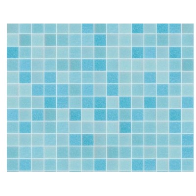 Винилов тапет синя мозайка C-2026-2, 10м х 45см, самозалепващ