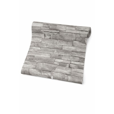 Винилов тапет сив камък A-2118, 10м х 45см, самозалепващ