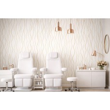 Винилов тапет B-5059, 10м х 45см, самозалепващ, бял фон на жълти нишки