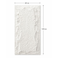 3D декоративни панели PU камък B-2 Hanyu White, вътрешен и външен монтаж, 600*1200*50mm