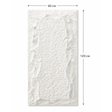 3D декоративни панели PU камък B-2 Hanyu White, вътрешен и външен монтаж, 600*1200*50mm