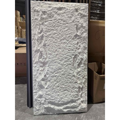 3D декоративни панели PU камък B-2 Hanyu White, вътрешен и външен монтаж, 600*1200*48mm 3D декоративни панели PU камък B-2 Hanyu White, вътрешен и външен монтаж, 600*1200*48mm