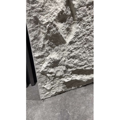 3D декоративни панели PU камък B-2 Hanyu White, вътрешен и външен монтаж, 600*1200*48mm 3D декоративни панели PU камък B-2 Hanyu White, вътрешен и външен монтаж, 600*1200*48mm