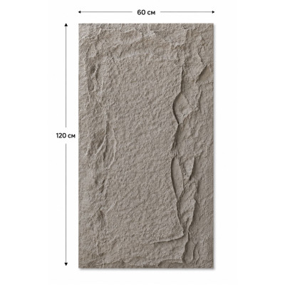 3D декоративни панели PU камък B-4 Volcanic Grey, вътрешен и външен монтаж, 600*1200*50mm