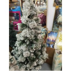 Луксозна изкуствена коледна елха, заснежена, стойка Луксозна изкуствена коледна елха, заснежена, стойка