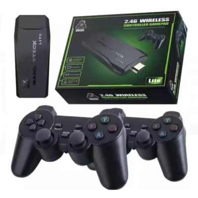 Телевиозионна конзола 4K Game Stick, 2.4G безжични контролера, 10000+ вградени ретро игри