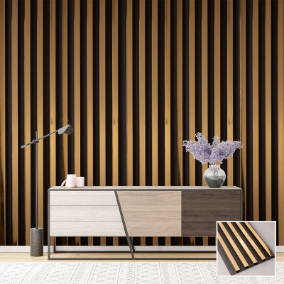 3D декоративни панели, 290х20см, WPC, GOLD