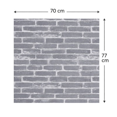 Тапет 3D сиви тухли C8, 70 х 77см, самозалепващи