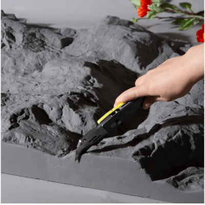 3D декоративни панели PU камък B-4 Volcanic Grey, стенна облицовка, 600*1200*60mm