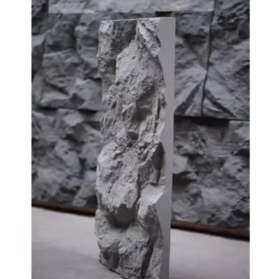 3D декоративни панели PU камък B-4 Volcanic Grey, стенна облицовка, 600*1200*60mm